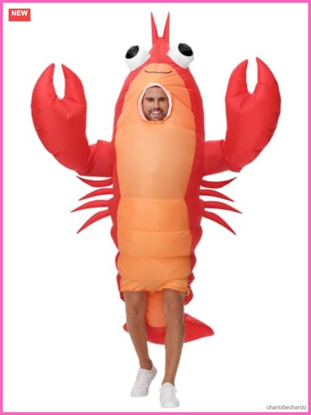 Adult Inflatable Lobster Costume Halloween Blow Up Crawfish Suit
